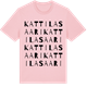 Pink Cotton t-shirt med Kattilasaari ordlek t-shirt