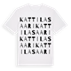 White t-shirt med Kattilasaari ordlek t-shirt