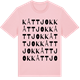 Pink Cotton t-shirt med Kåttjok ordlek t-shirt