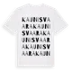 White t-shirt med Kaunisvaara ordlek t-shirt