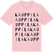 Pink Cotton t-shirt med Kauppila ordlek t-shirt