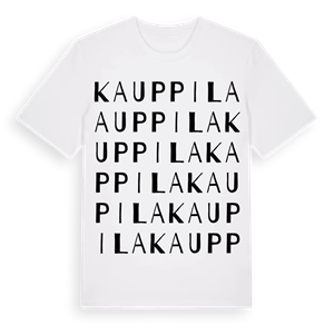 Kauppila ordlek t-shirt – ekologisk bomull t-shirt från Pinshirt