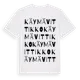 White t-shirt med Käymävittikko ordlek t-shirt