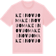 Pink Cotton t-shirt med Keinovuoma ordlek t-shirt