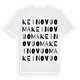 White t-shirt med Keinovuoma ordlek t-shirt