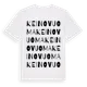 White t-shirt med Keinovuoma ordlek t-shirt