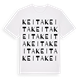 White t-shirt med Keita ordlek t-shirt