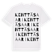 White t-shirt med Kenttäsaari ordlek t-shirt