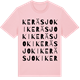 Pink Cotton t-shirt med Keräsjoki ordlek t-shirt