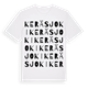 White t-shirt med Keräsjoki ordlek t-shirt