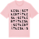 Pink Cotton t-shirt med Keskisetkentät ordlek t-shirt
