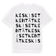White t-shirt med Keskisetkentät ordlek t-shirt