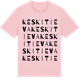 Pink Cotton t-shirt med Keskitieva ordlek t-shirt