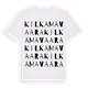 White t-shirt med Kilkamavaara ordlek t-shirt