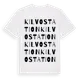White t-shirt med Kilvo Station ordlek t-shirt