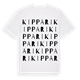 White t-shirt med Kippari ordlek t-shirt