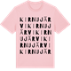 Pink Cotton t-shirt med Kirnujärvi ordlek t-shirt