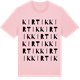 Pink Cotton t-shirt med Kirtik ordlek t-shirt