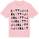 Pink Cotton t-shirt med Kittajaur ordlek t-shirt