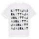 White t-shirt med Kittajaur ordlek t-shirt