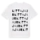 White t-shirt med Kittajaur ordlek t-shirt