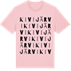 Pink Cotton t-shirt med Kivijärvi ordlek t-shirt