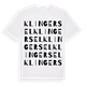 White t-shirt med Klingersel ordlek t-shirt