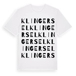Klingersel ordlek t-shirt – ekologisk bomull t-shirt från Pinshirt