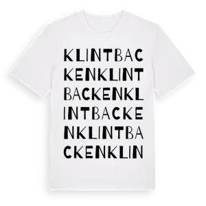 Klintbacken ordlek t-shirt – ekologisk bomull t-shirt från Pinshirt