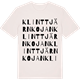 Vintage White t-shirt med Klinttjärnkojan ordlek t-shirt