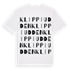White t-shirt med Klippiudden ordlek t-shirt