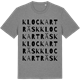 Mid Heather Gray t-shirt med Klockarträsk ordlek t-shirt
