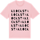 Pink Cotton t-shirt med Klocksta ordlek t-shirt