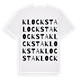 White t-shirt med Klocksta ordlek t-shirt