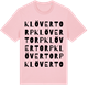 Pink Cotton t-shirt med Klövertorp ordlek t-shirt