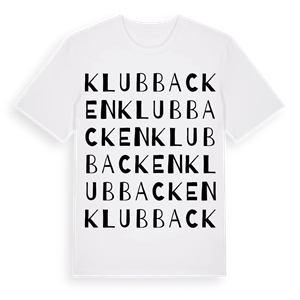 Klubbacken ordlek t-shirt – ekologisk bomull t-shirt från Pinshirt