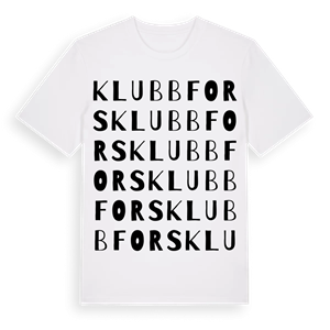 Klubbfors ordlek t-shirt – ekologisk bomull t-shirt från Pinshirt