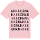 Pink Cotton t-shirt med Knabben ordlek t-shirt
