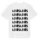 White t-shirt med Knös ordlek t-shirt