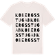 Vintage White t-shirt med Kobergsstugan ordlek t-shirt