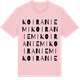 Pink Cotton t-shirt med Koiraniemi ordlek t-shirt