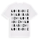 White t-shirt med Koiraniemi ordlek t-shirt