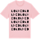 Pink Cotton t-shirt med Kokhed ordlek t-shirt