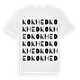 White t-shirt med Kokhed ordlek t-shirt