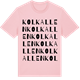 Pink Cotton t-shirt med Kolkallen ordlek t-shirt