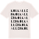 Vintage White t-shirt med Kolkallen ordlek t-shirt
