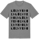 Mid Heather Gray t-shirt med Kölmyrholm ordlek t-shirt