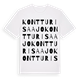Kontturisaajo ordlek t-shirt