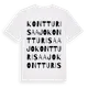 White t-shirt med Kontturisaajo ordlek t-shirt