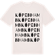 Vintage White t-shirt med Köpenhamn ordlek t-shirt